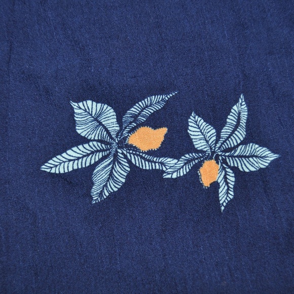 NEW Navy Floral Off-Shoulder Ruffle Tank Top XL - Picture 2 of 7